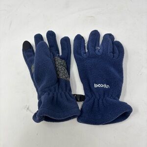 BOODUN Kids Blue Cycling Bike Gloves Anti Slip Full Finger Touch Screen L/XL